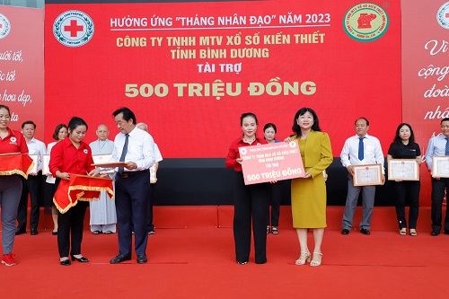CÔNG TY XỔ SỐ KIẾN THIẾT BÌNH DƯƠNG HƯỞNG ỨNG THÁNG NHÂN ĐẠO NĂM 2023