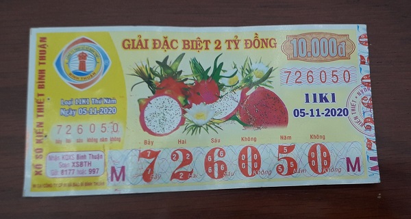 Công ty Xổ số Kiến thiết tỉnh Bình Thuận: Công bố thông tin trả thưởng kỳ vé 11k1