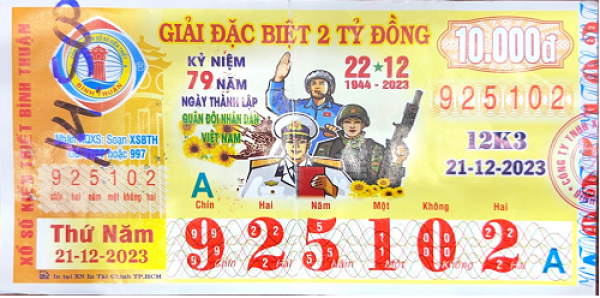 Công bố thông tin KQXSKT Bình Thuận 12K3 21.12.2023