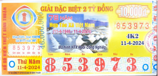 CÔNG BỐ THÔNG TIN KQXSKT BÌNH THUẬN 4K2 11.04.2024