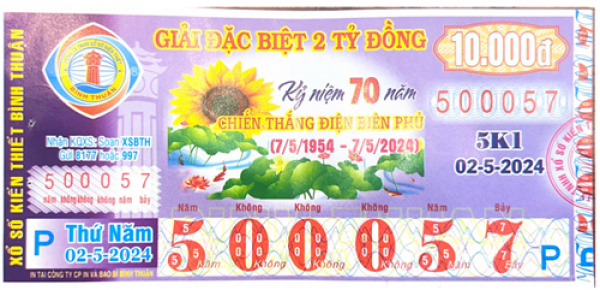 CÔNG BỐ THÔNG TIN KQXSKT BÌNH THUẬN 5K1 02.5.2024