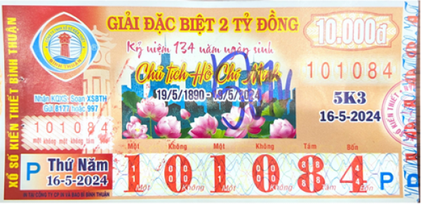 CÔNG BỐ THÔNG TIN KQXSKT BÌNH THUẬN 5K3 NGÀY 16.05.2024