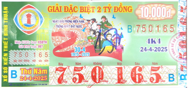 CÔNG BỐ THÔNG TIN KQXSKT BÌNH THUẬN 4K4 ngày 24.4.2025
