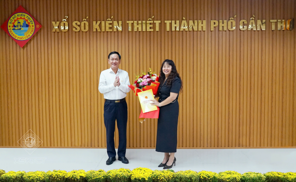 Công bố bổ nhiệm lại Giám đốc Công ty Xổ số kiến thiết Cần Thơ