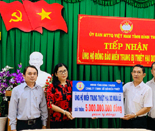 Xổ số kiến thiết Bình Thuận: Ủng hộ 5 tỷ đồng hỗ trợ miền Trung bị thiệt hại do mưa lũ