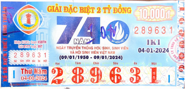 Công bố thông tin KQXSKT Bình Thuận 04.01.2024 1K1