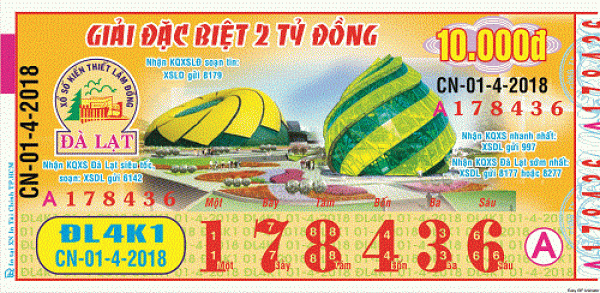 Công ty TNHH MTV Xổ số Kiến thiết tỉnh Lâm Đồng: Công bố thông tin trả thưởng kỳ vé ĐL9K1