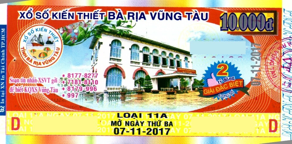 xổ số kiến thiết Bà Rịa Vũng Tàu