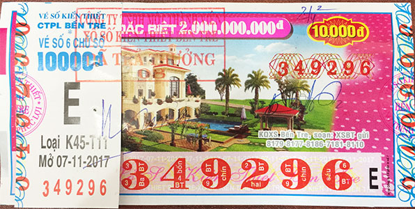 Công ty TNHH MTV Xổ số kiến thiết Bến Tre: Công bố trả thưởng