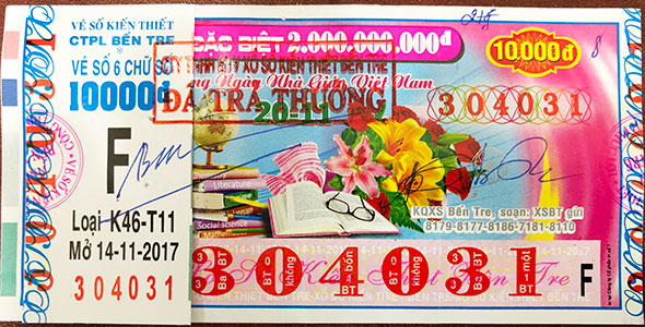 Công ty Xổ số kiến thiết tỉnh Bến Tre: Công bố trả thưởng