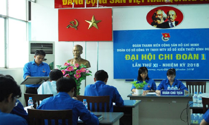 Đại hội các chi đoàn trực thuộc Đoàn cơ sở Công ty TNHH MTV Xổ Số Kiến Thiết Bình Dương lần thứ XI, nhiệm kỳ 2018