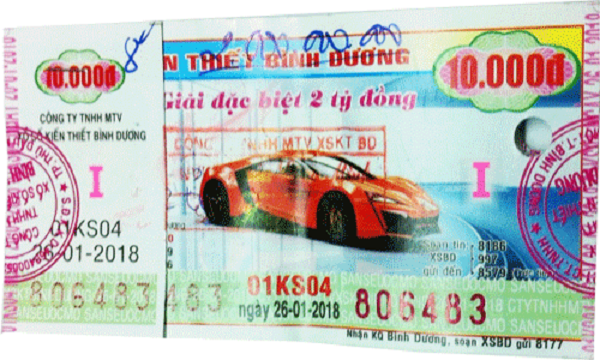 Công ty xổ số Bình Dương: Công bố thông tin trúng thưởng