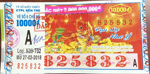 Công ty TNHH MTV xổ số kiến thiết tỉnh Bến Tre: Công bố thông tin trúng thưởng