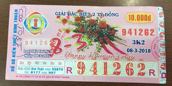 Công ty xổ số kiến thiết Bình Thuận: Công bố thông tin trúng thưởng