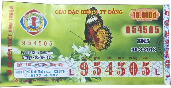 Công ty xổ số kiến thiết Bình Thuận: Công bố thông tin trúng thưởng