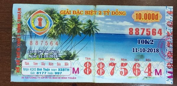 Công ty TNHH xổ số kiến thiết tỉnh bình thuận: Công bố thông tin trúng thưởng