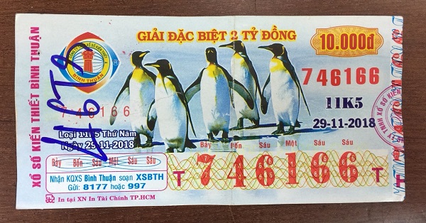 Công ty TNHH xổ số kiến thiết tỉnh bình thuận: Công bố thông tin trúng thưởng