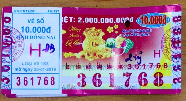 Công ty Xổ số Kiến thiết Đồng Nai công bố thông tin trúng thưởng - Kỳ vé 1K5