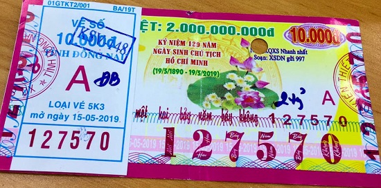 Đồng Nai: Thông tin trả thưởng kỳ vé 5K3