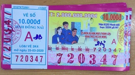 Công ty Xổ số Kiến thiết tỉnh Đồng Nai: Công bố thông tin trả thưởng kỳ vé 3K4