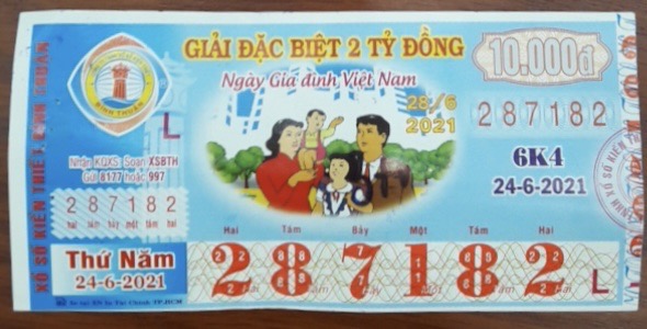 Công ty Xổ số Kiến thiết tỉnh Bình Thuận: Công bố thông tin trả thưởng kỳ vé 6K4