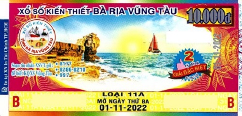 Công ty TNHH MTV Xổ số Kiến thiết  Bà Rịa Vũng Tàu: Công bố thông tin trả thưởng kỳ vé 11A  ngày 28/10/2022