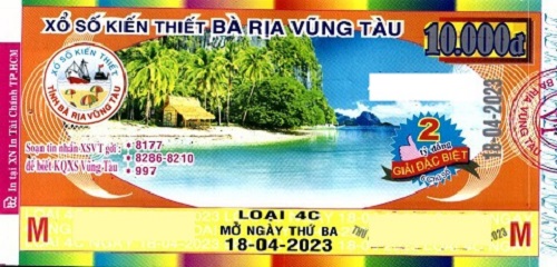Công ty Xổ số kiến thiết tỉnh BR - VT công bố thông tin trả thưởng đến ngày 14/04/2023