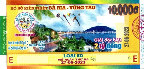 Công ty Xổ số kiến thiết tỉnh BR - VT công bố thông tin trả thưởng đến ngày 23/06/2023