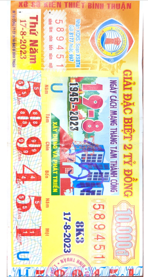 Công ty Xổ số kiến thiết tỉnh BR - VT công bố thông tin trả thưởng đến ngày 07/07/2023