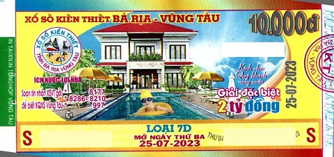 Công ty Xổ số kiến thiết tỉnh BR - VT công bố thông tin trả thưởng đến ngày 21/07/2023