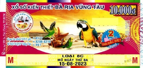 Công ty Xổ số kiến thiết tỉnh BR - VT công bố thông tin trả thưởng đến ngày 11/08/2023
