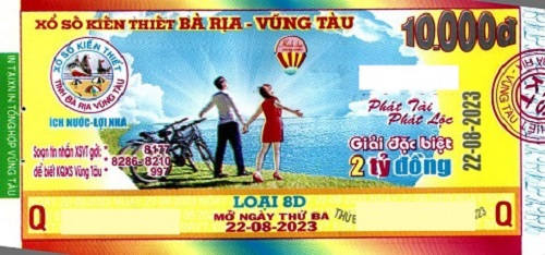 Công ty Xổ số kiến thiết tỉnh BR - VT công bố thông tin trả thưởng đến ngày 18/08/2023