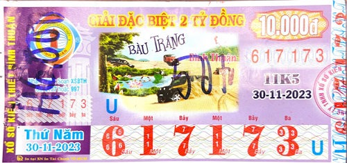 CÔNG BỐ THÔNG TIN KQXSKT BÌNH THUẬN 11K5 NGÀY 30.11.2023