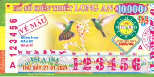Kỳ vé 1K4 mở thưởng ngày 27/01/2024. Khách hàng ở tỉnh Đồng Tháp trúng giải.