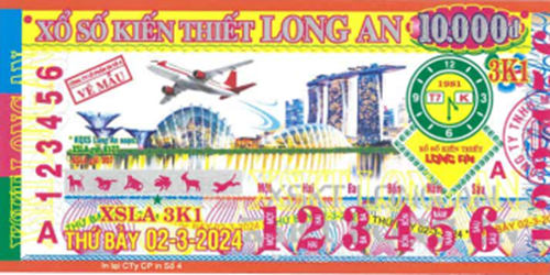 Kỳ vé 3K1 mở thưởng ngày 02/03/2024. Khách hàng ở tỉnh Vĩnh Long trúng giải.