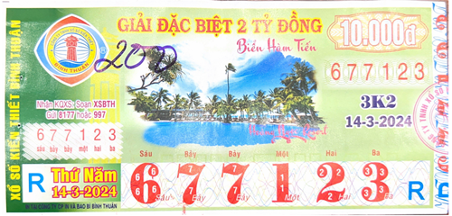 CÔNG BỐ THÔNG TIN KQXSKT BÌNH THUẬN 3K2 14.03.2024