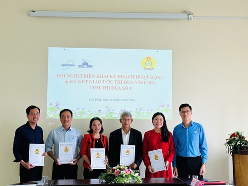 CỤM THI ĐUA SỐ 4 – LIÊN ĐOÀN LAO ĐỘNG TỈNH LÂM ĐỒNG TỔ CHỨC HỘI NGHỊ KÝ KẾT GIAO ƯỚC THI ĐUA CỦA CỤM NĂM 2024