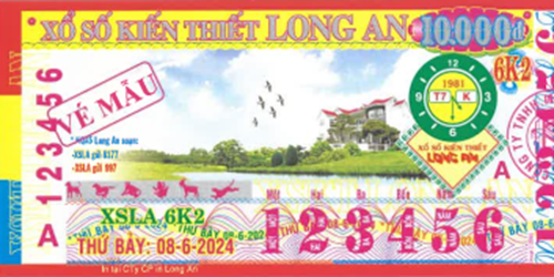 Công ty TNHH MTV Xổ số kiến thiết Long An: Kỳ vé 6K2 mở thưởng ngày 08/06/2024. Khách hàng ở Thành phố Hồ Chí Minh đã trúng thưởng.