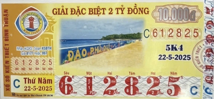 CÔNG BỐ THÔNG TIN KQXSKT BÌNH THUẬN 5K4 NGÀY 22.5.2025